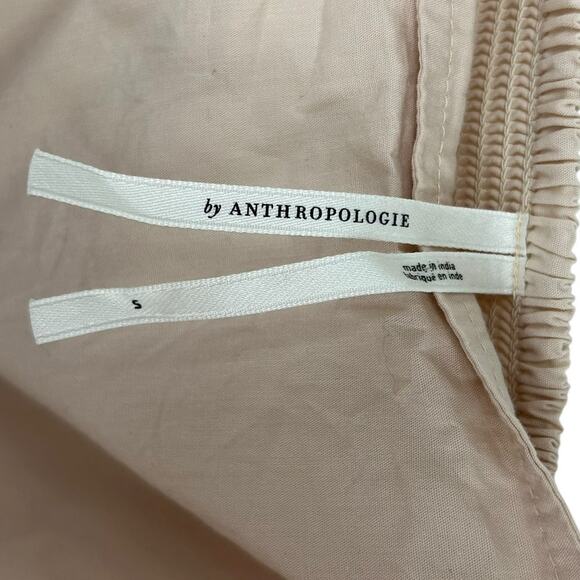 by Anthropologie Cream 100% Cotton Square Neck Tiered Midi Dress Womens Small - Picture 3 of 7